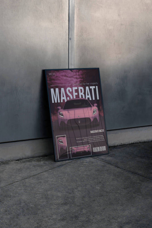 Maserati Car Poster Frame