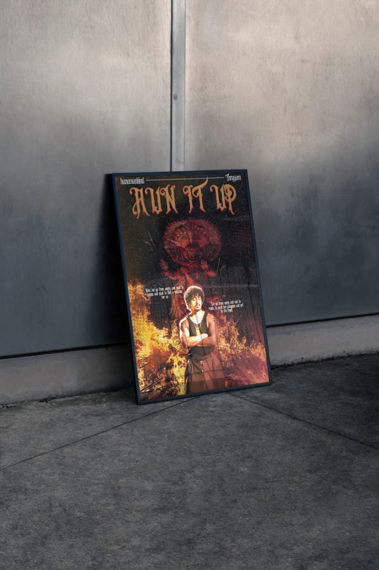 Run It Up Hip Hop Poster Frame