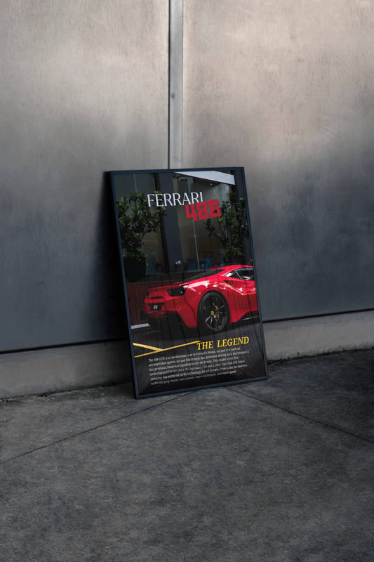 Ferrari 488 Legend Poster Frame