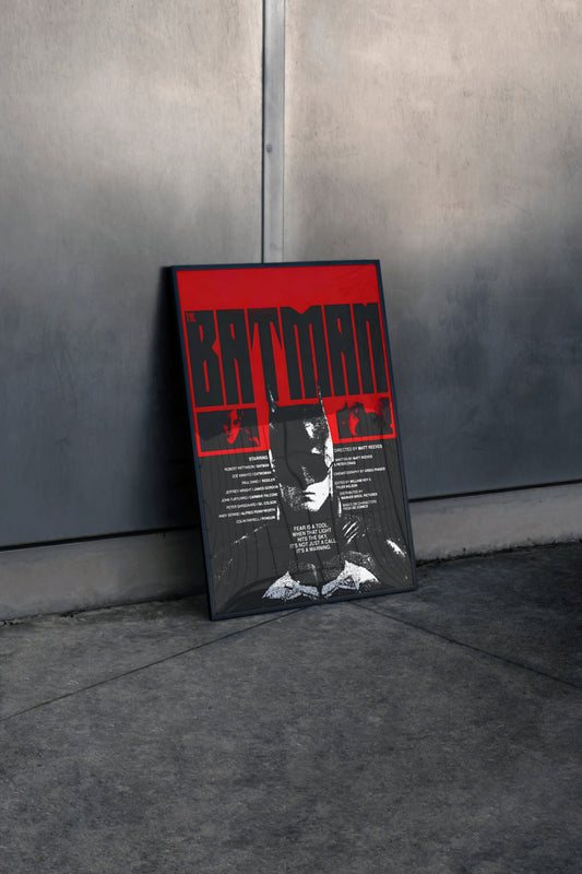 The Batman Red Black Graphic Poster Art Frame