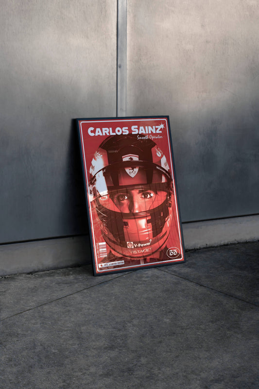 Carlos Sainz F1 Poster Frame