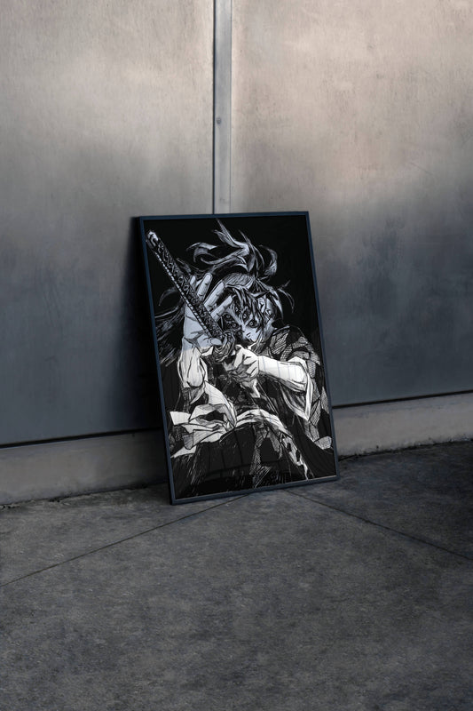 Upper moon 1( kokushibo) Art Poster Frame