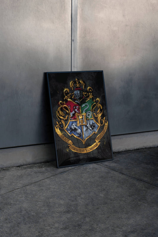 Harry Potter Hogwarts Crest Art Poster Frame