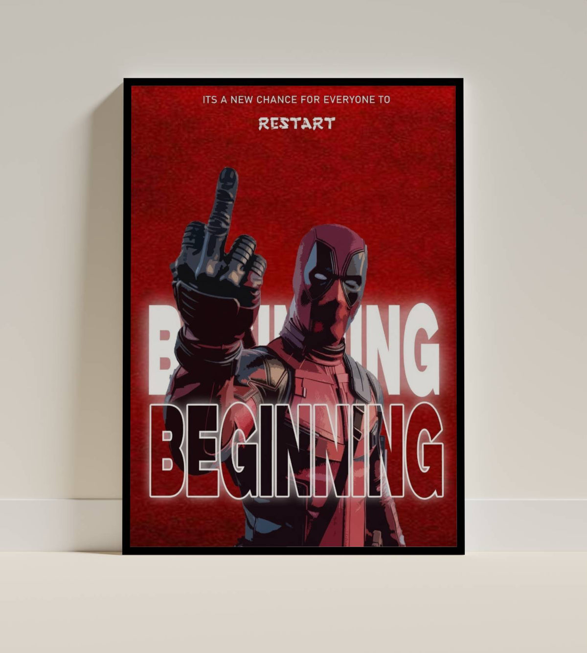 Deadpool "Restart" Movie Poster | Superhero Wall Art Print