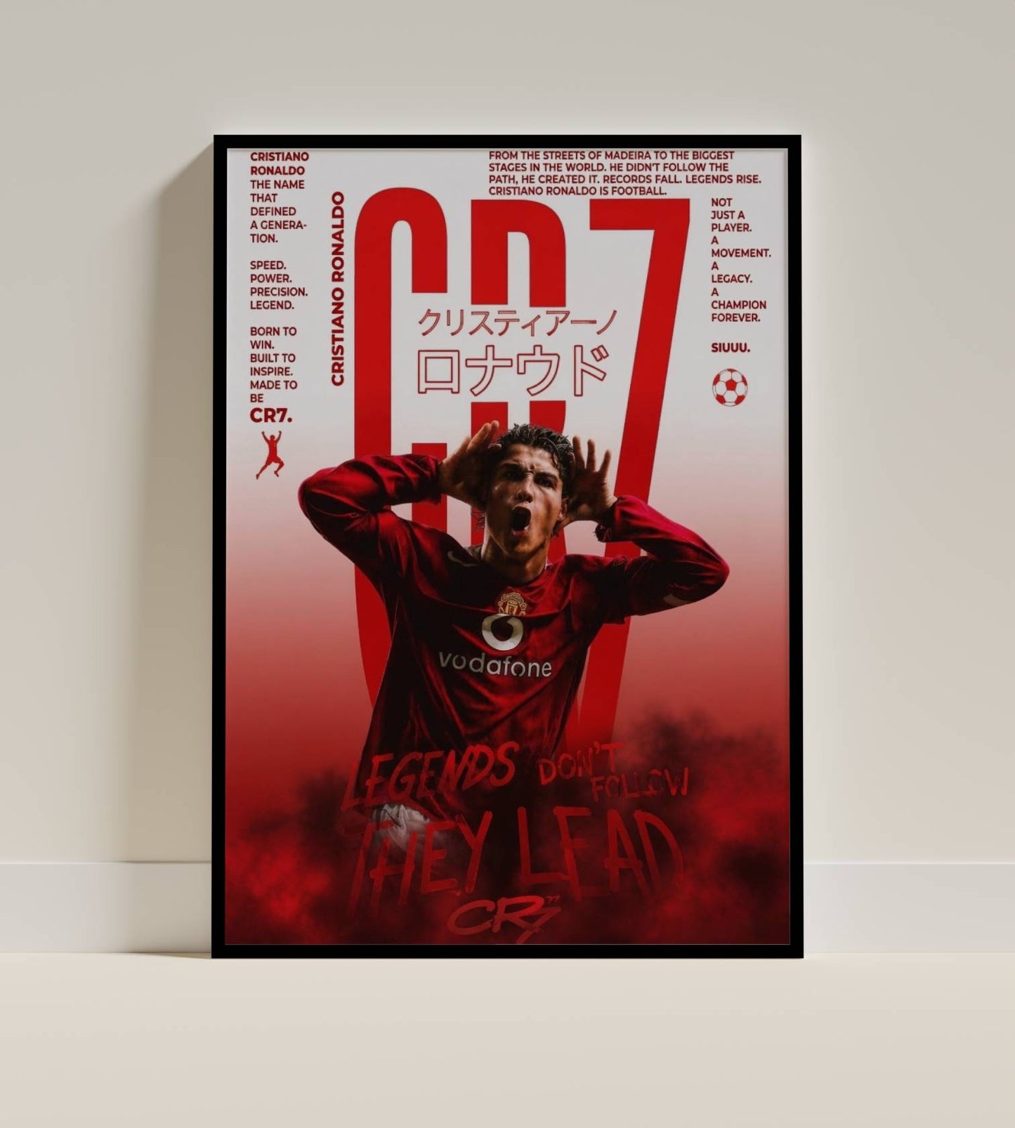 Ronaldo CR7 Japanese Style Legends Art Print | Football Wall Poster