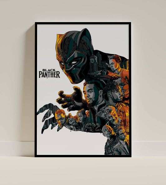 Black Panther The Movie Portrait Painting Frame