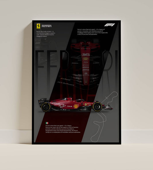 Ferrari F1 Racing Poster Frame