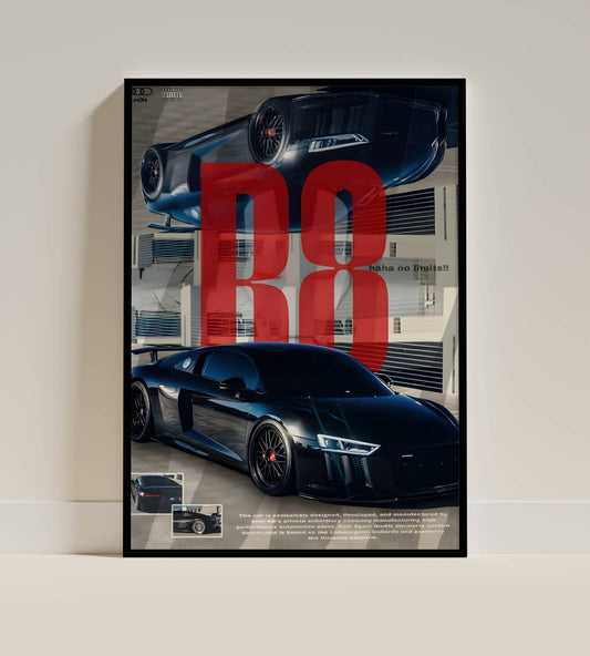 Audi R8 Sports Car Poster Frame