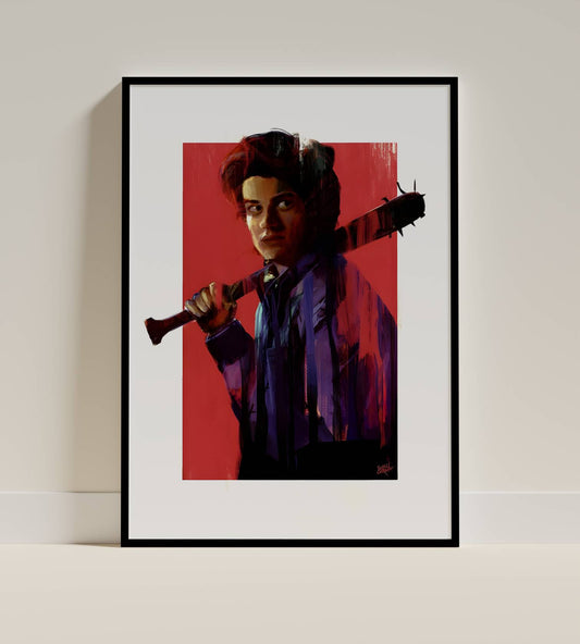 Bold Red Black Fashion Figure Dramatic Poster Frame