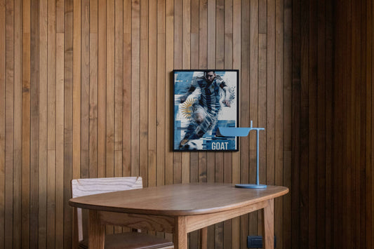Messi Argentina GOAT Glitch Action Art Print | Football Wall Poster