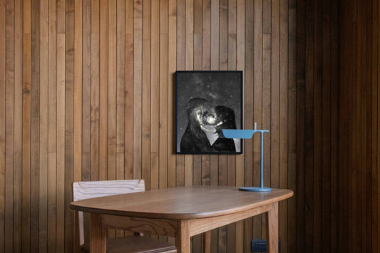 Moody Dark Bear Portrait Dramatic Room Art Frame