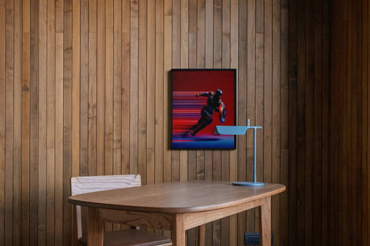 Captain America Running Action Speed Art Print | Superhero Wall Poster