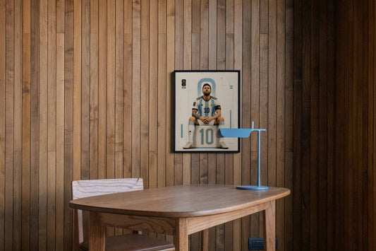 Messi Argentina No.10 Minimalist Portrait Art Print | Football Wall Poster
