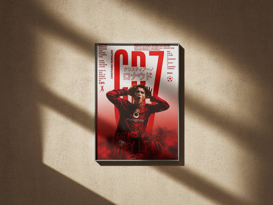 Ronaldo CR7 Japanese Style Legends Art Print | Football Wall Poster