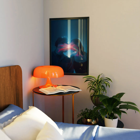 Blue Space Nebula Galaxy Art Poster Frame