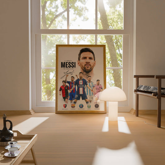Messi Argentina Team Collage Art Print | Football Fan Wall Poster