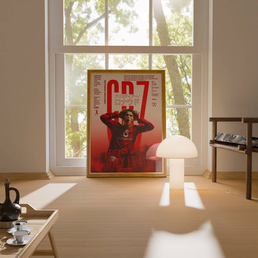 Ronaldo CR7 Japanese Style Legends Art Print | Football Wall Poster