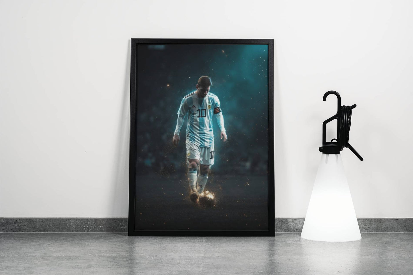 Messi Argentina No.10 Cinematic Glow Art Print | Football Wall Poster