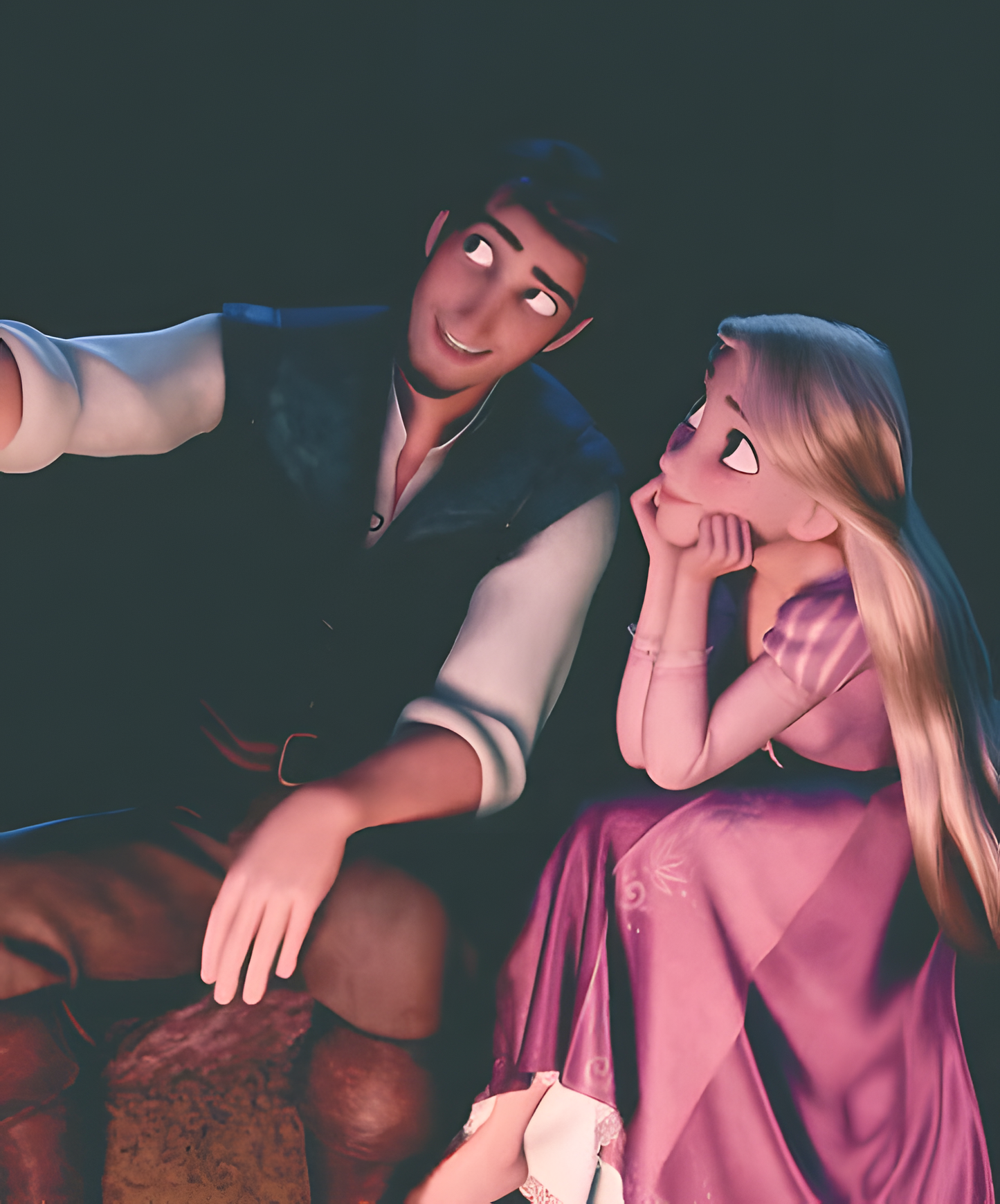 Rapunzel & Flynn Rider Disney Tangled Couple Art Photo Frame