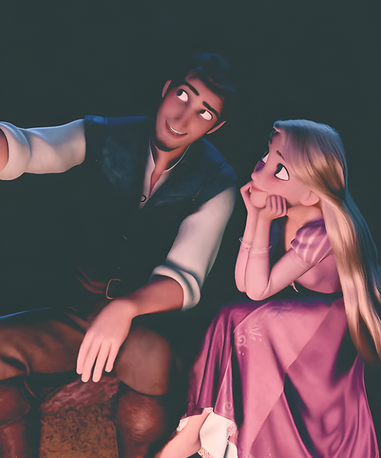 Rapunzel & Flynn Rider Disney Tangled Couple Art Photo Frame