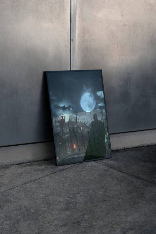 Batman Gotham City Night Art Poster Frame
