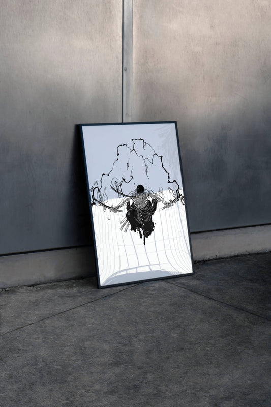King of Hell (Roronoa Zoro) Art Poster Frame