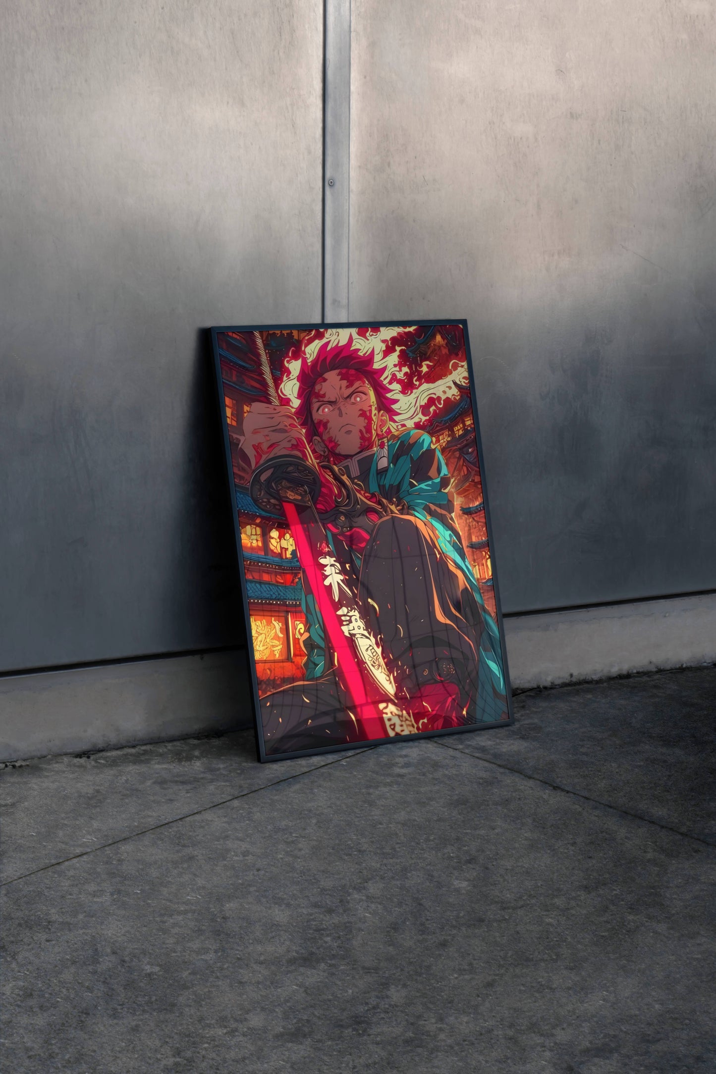 Tanjiro Kamado ( sun breathe ) Art Poster Frame