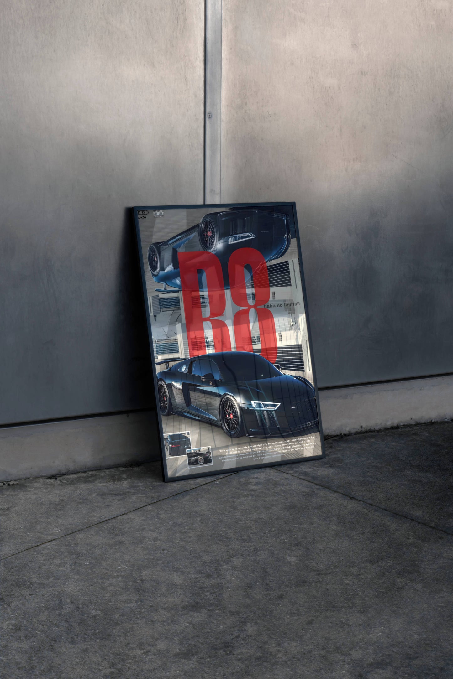Audi R8 Sports Car Poster Frame