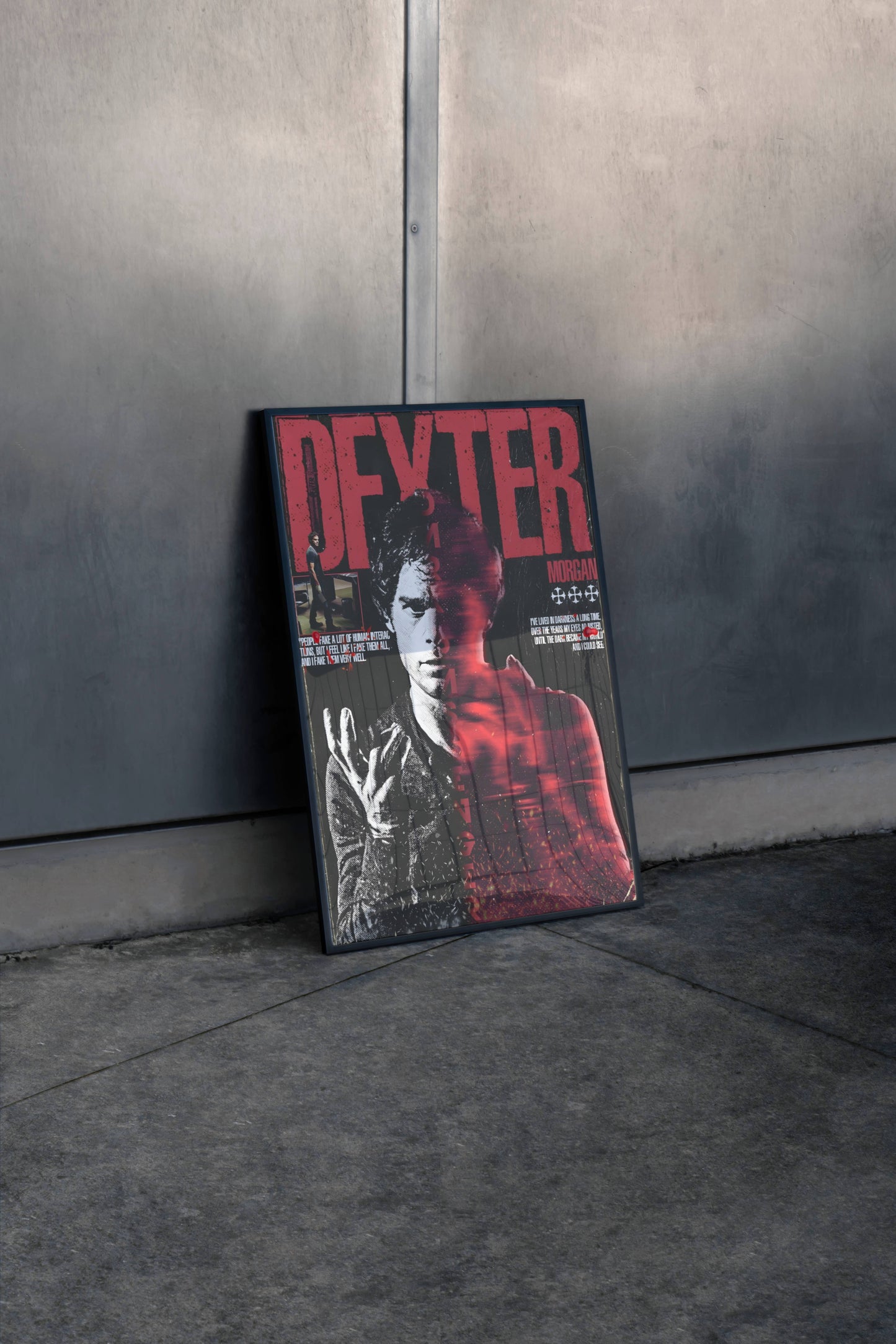 Dexter Showtime Thriller TV Series Dramatic Poster Art Frame