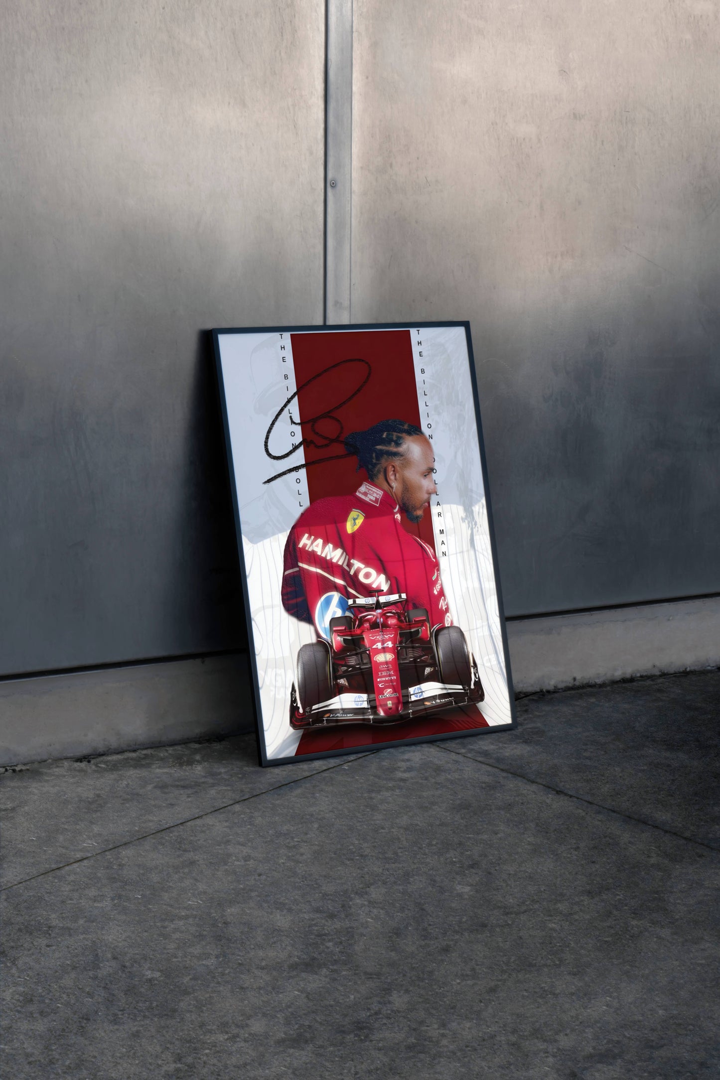 Lewis Hamilton Ferrari Poster Frame