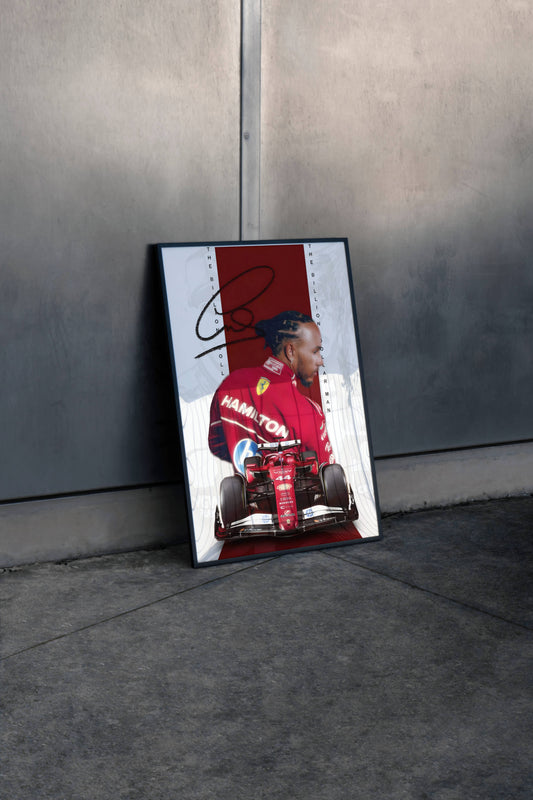 Lewis Hamilton Ferrari Poster Frame