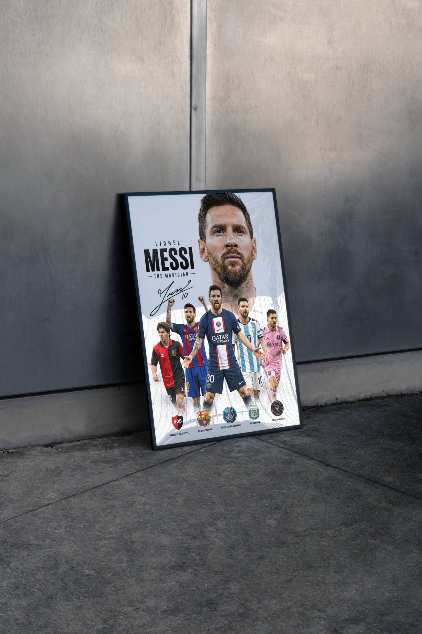 Messi Argentina Team Collage Art Print | Football Fan Wall Poster