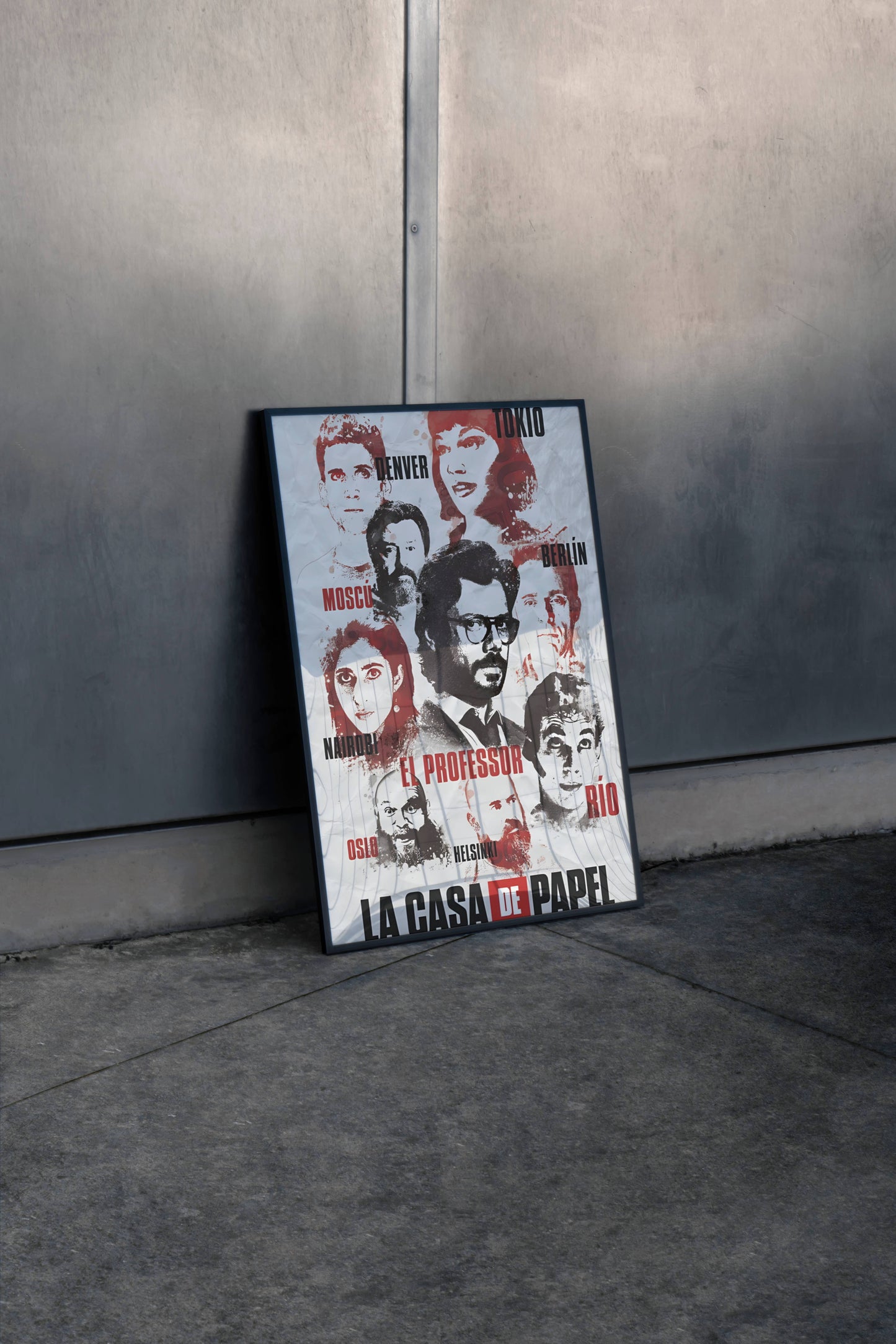 Money Heist La Casa De Papel Red Suit Iconic Poster Frame