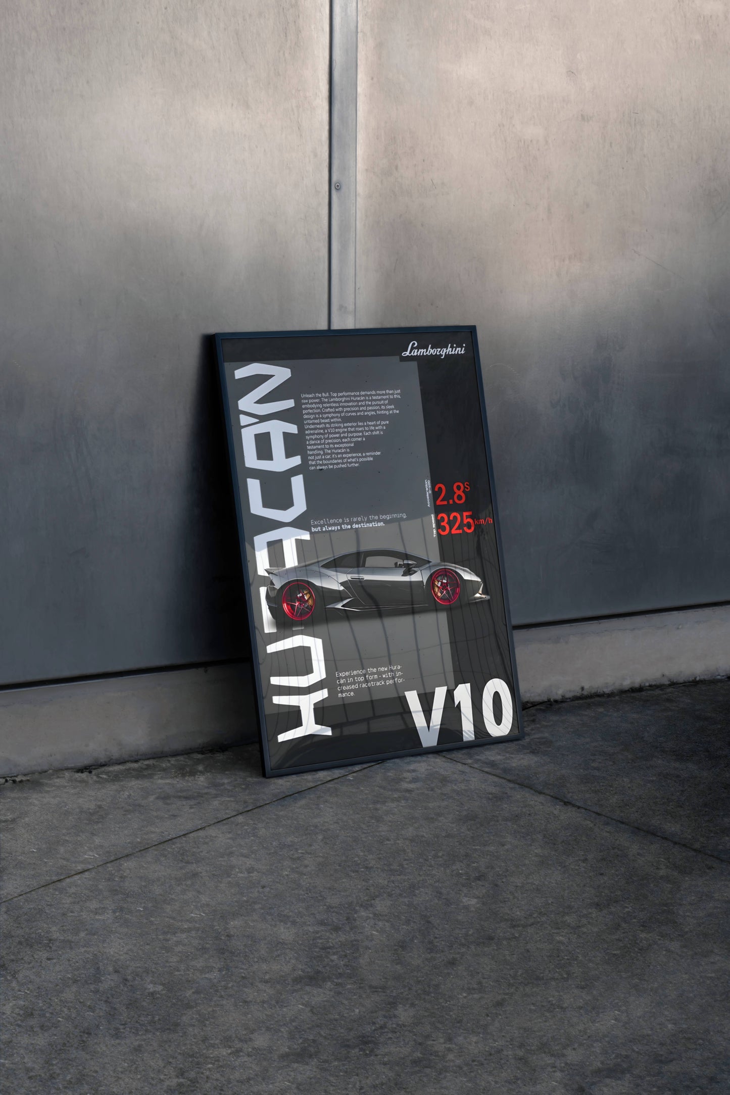Lamborghini Huracan V10 Poster Frame