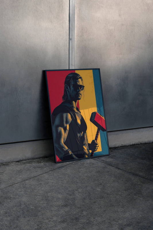 Black Panther Pop Art Color Block Portrait Art Print | Superhero Wall Poster
