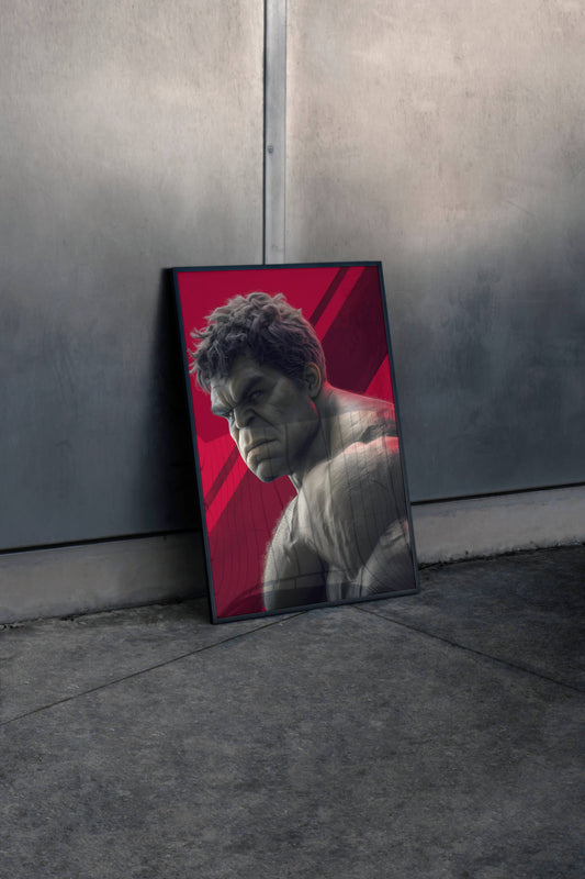 Hulk Portrait Poster | Marvel Superhero Wall Art Print