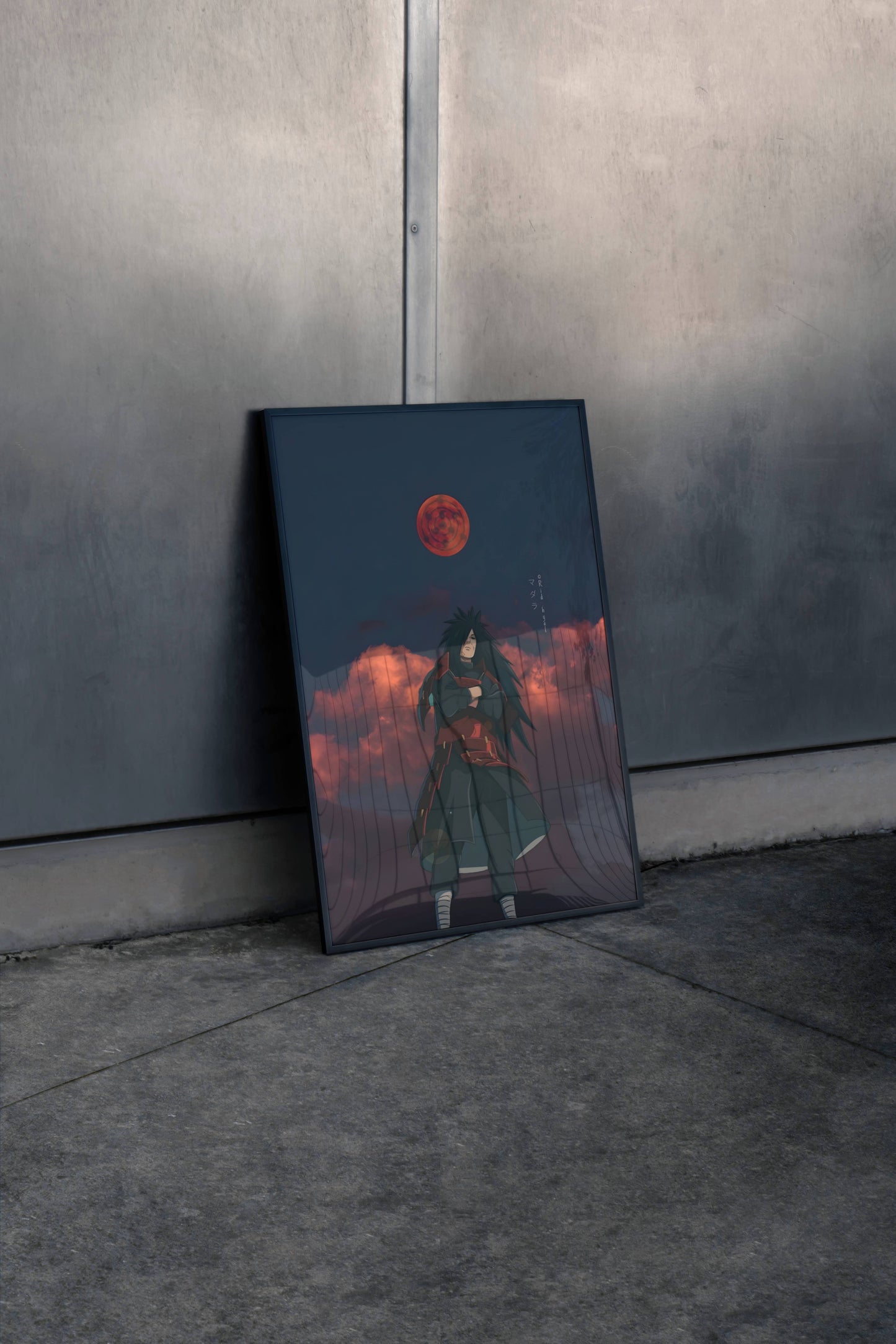 Madara Uchiha Red Moon Naruto Art Poster Frame