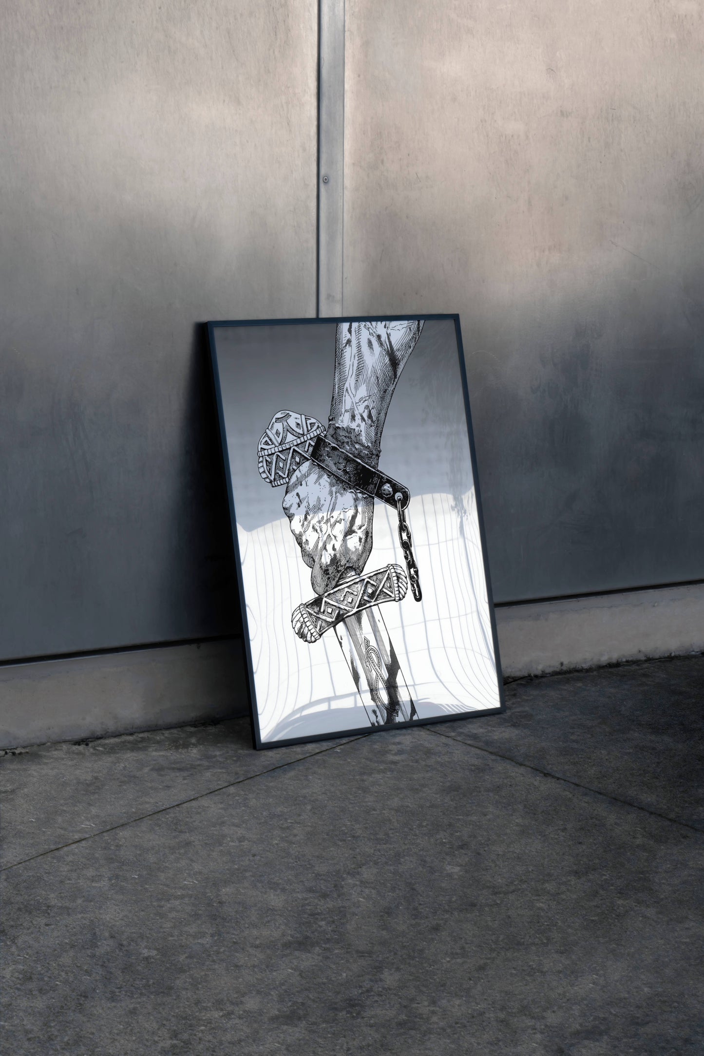 Sword Grip Warrior Fantasy Art Poster Frame