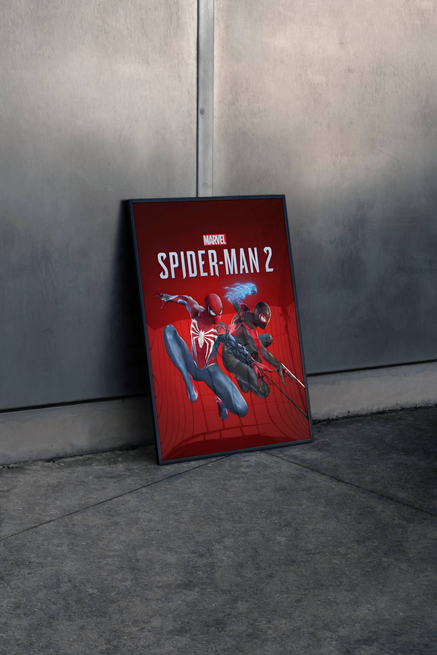 Marvel Spider-Man 2 Red Action Poster Frame