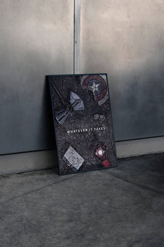 Avengers Endgame "Whatever It Takes" Quote Poster | Marvel Wall Art Print