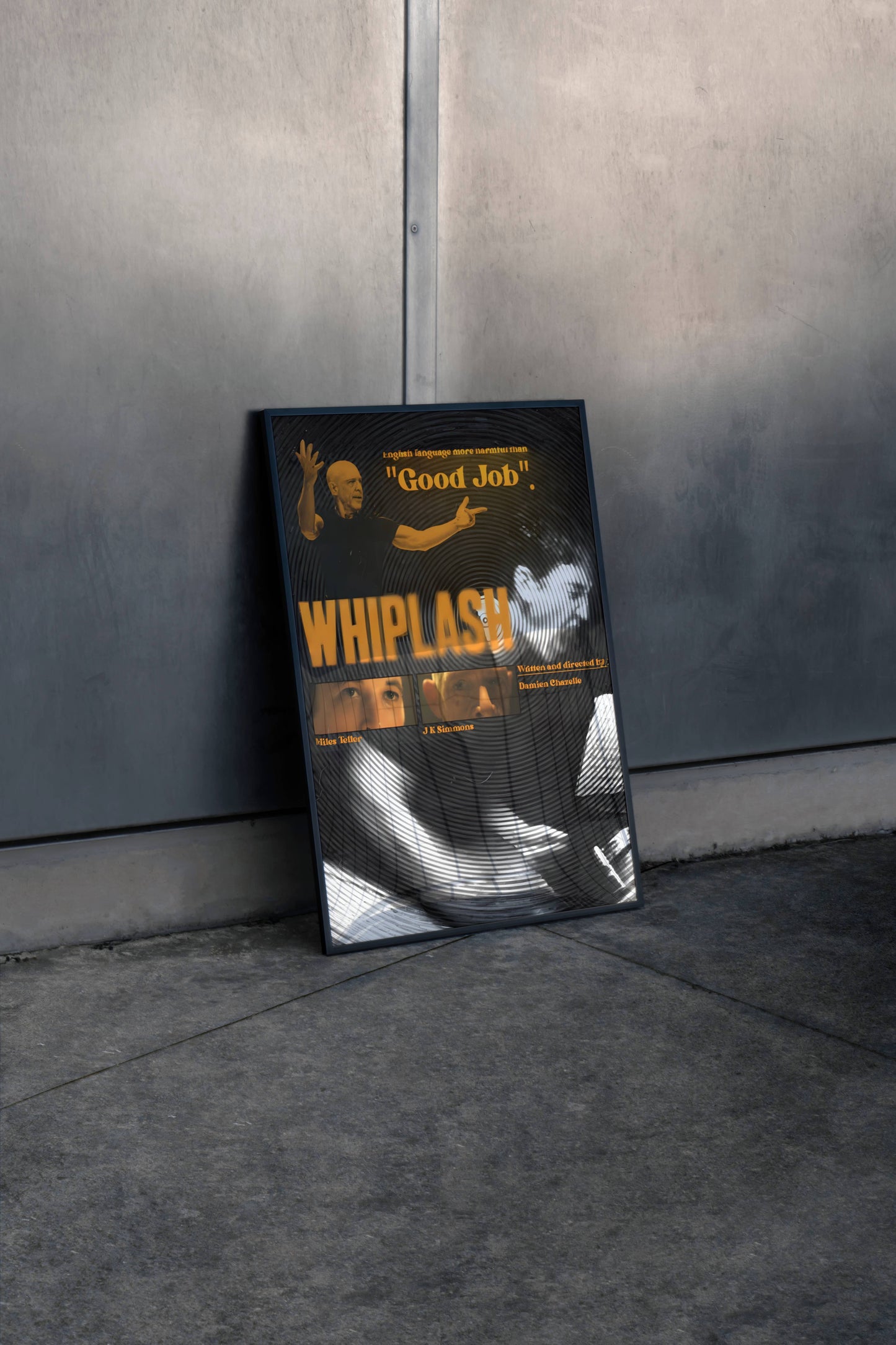 Whiplash Drumming Drama Intensity Movie Poster Frame