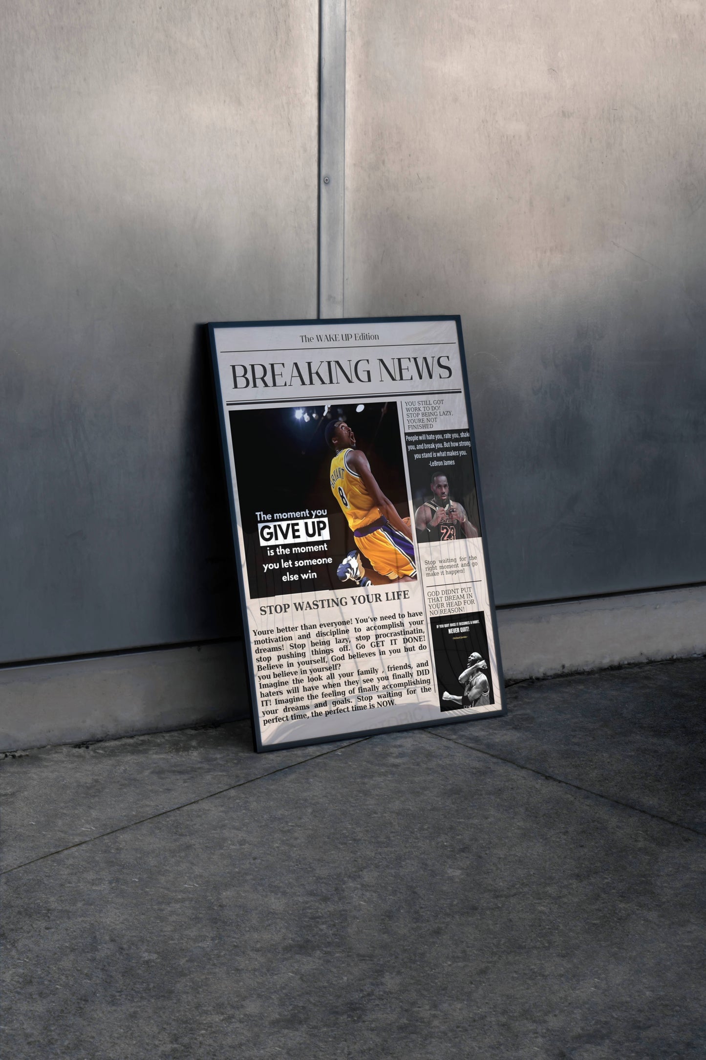 Kobe Bryant Breaking News Frame
