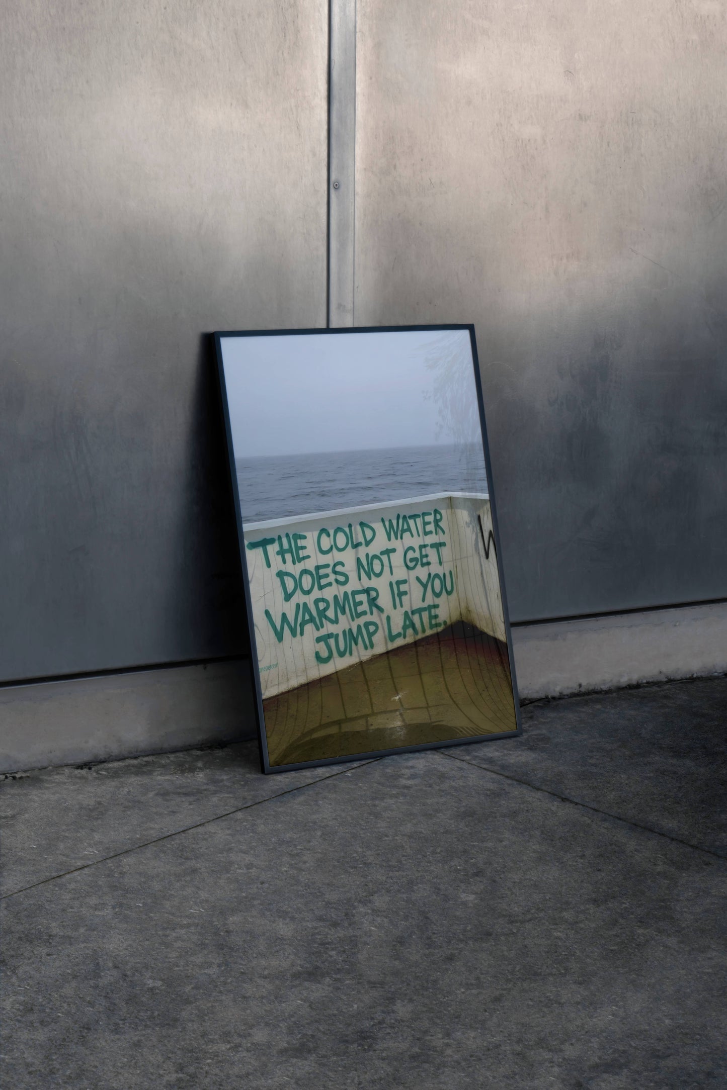 Cold Water Quote Motivational Frame