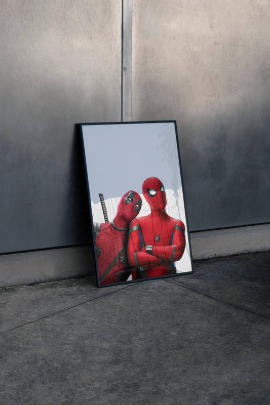 Deadpool Comic Style Portrait Art Print | Superhero Wall Poster