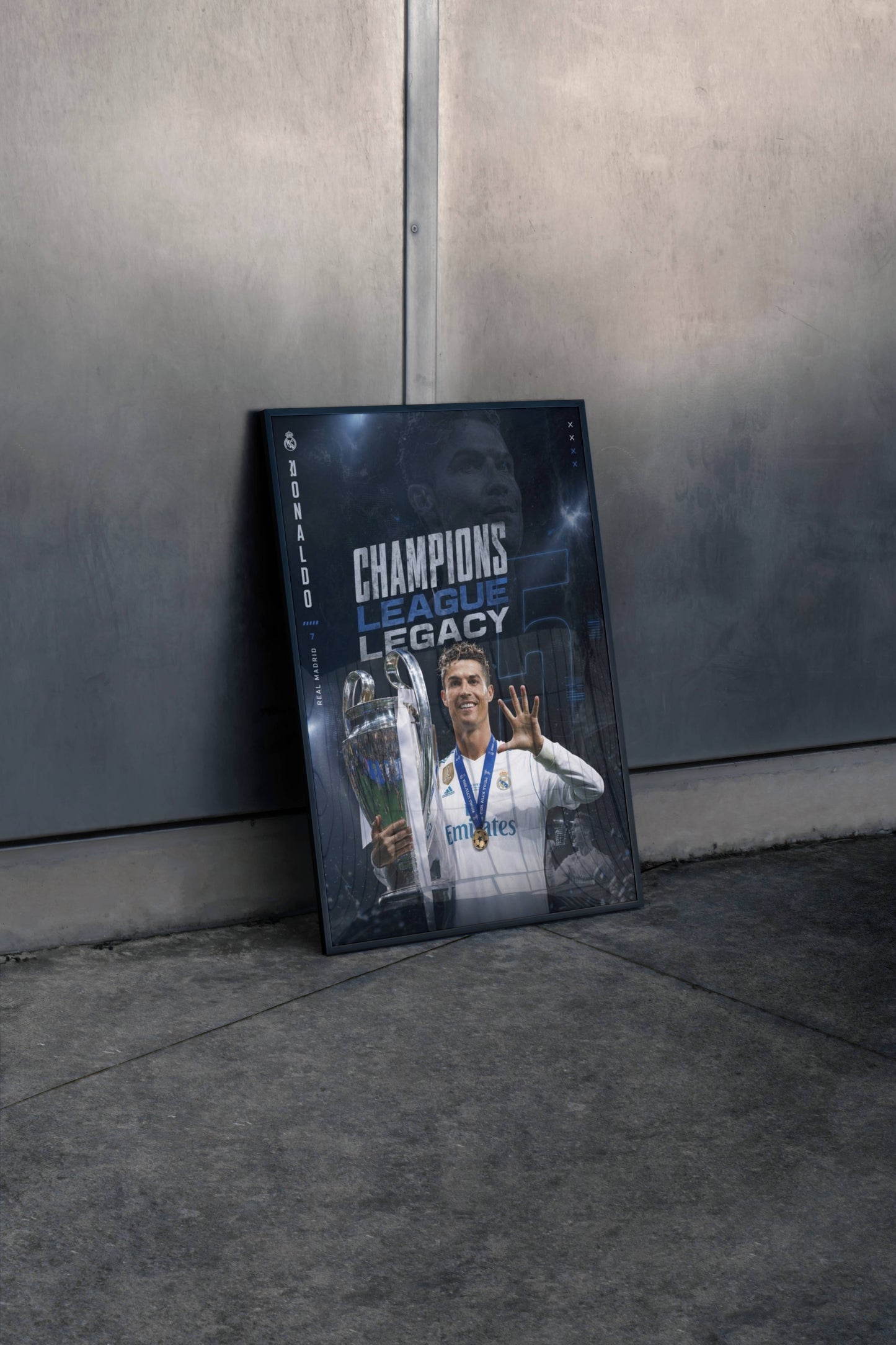 Ronaldo Champions League Legacy Trophy Art Print | Football Wall Poster