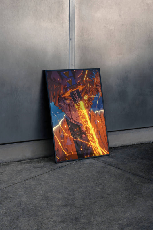 Zenitsu Art Poster Frame