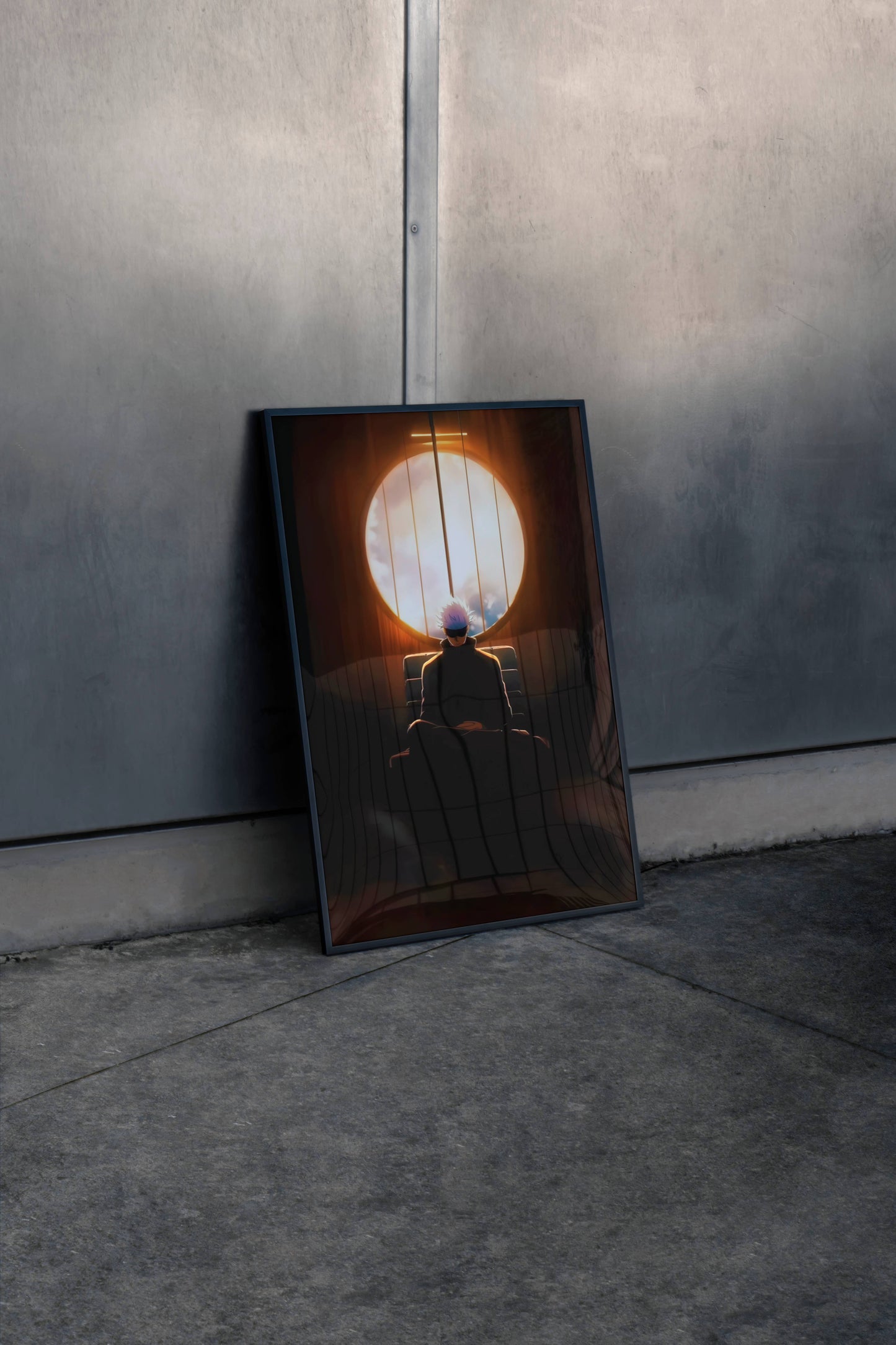 Gojo from JJK Silhouette Poster Frame