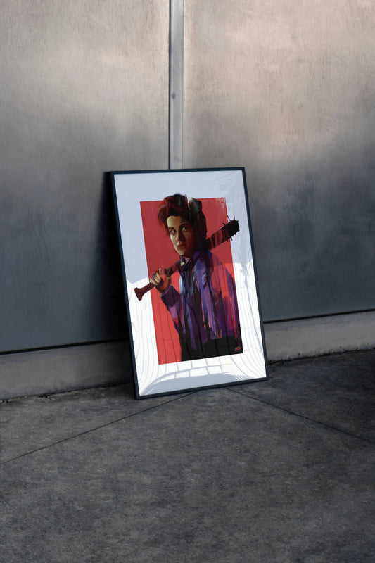 Bold Red Black Fashion Figure Dramatic Poster Frame