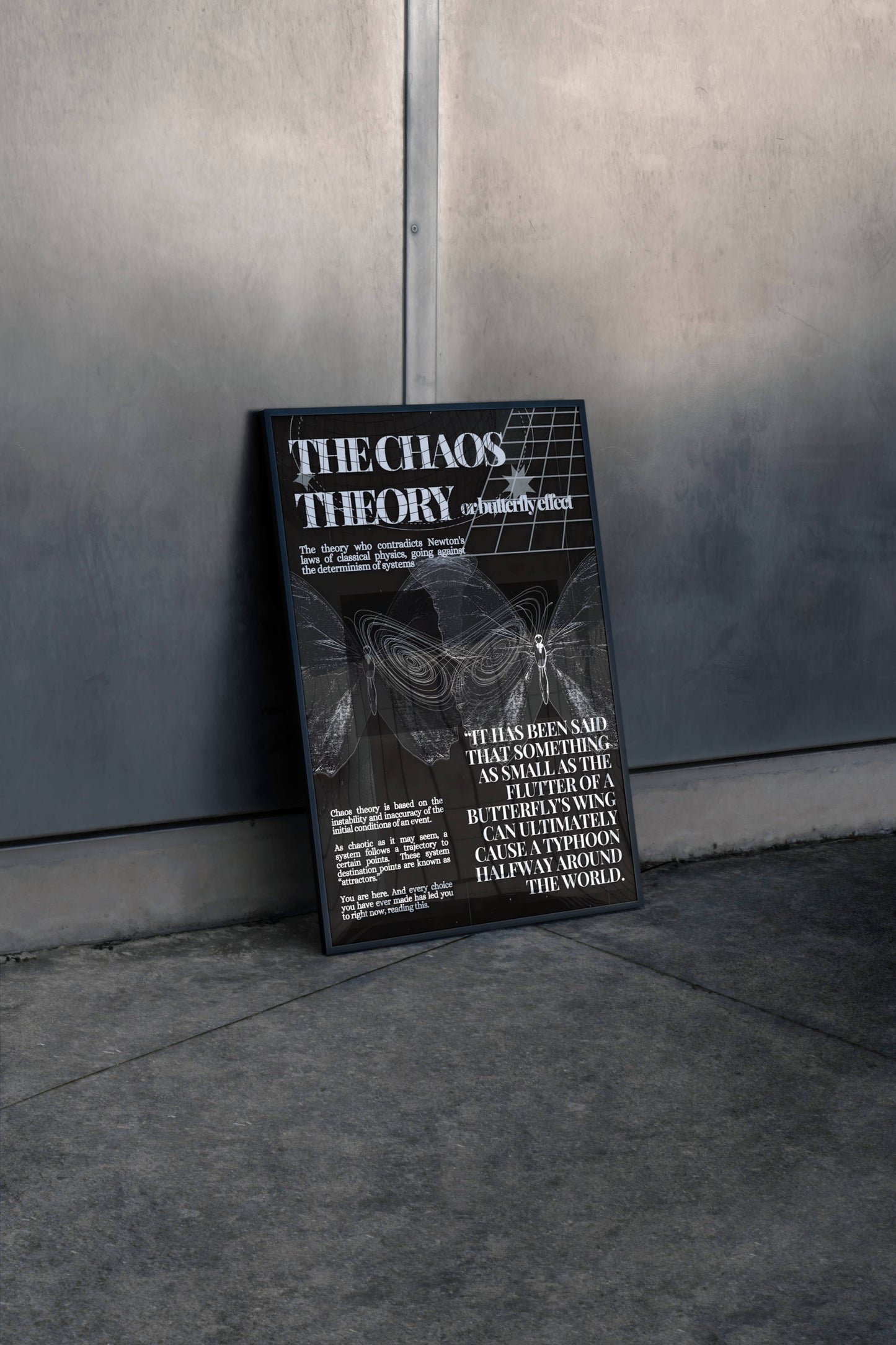 Chaos Theory Butterfly Effect Poster Frame