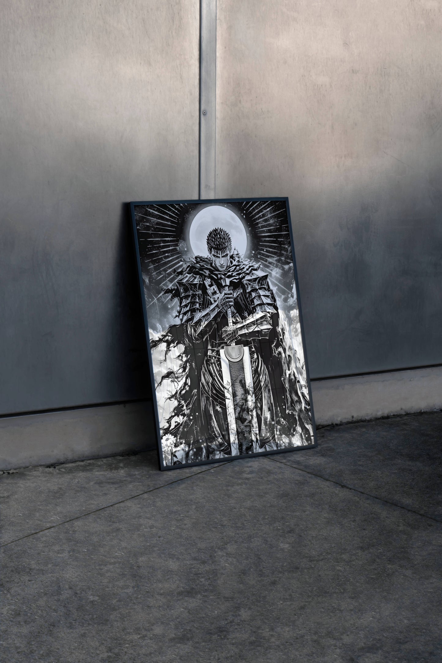 Dark Knight Moon Warrior Art Poster Frame